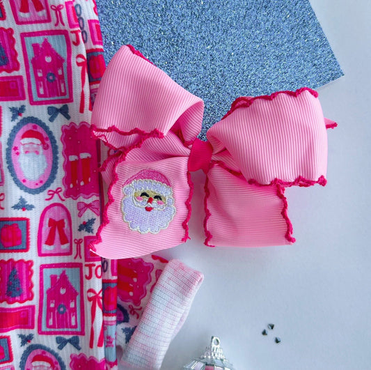 Pink Santa Bow - MID NOVEMBER ETA