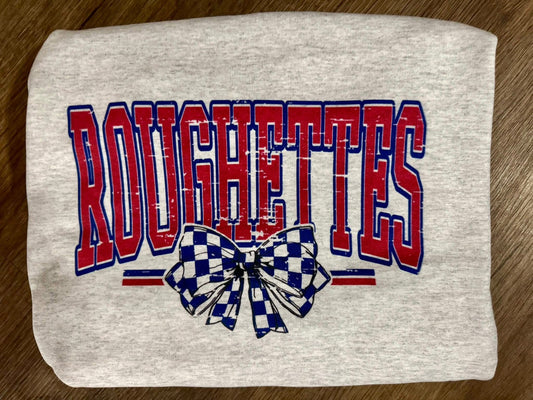 Roughettes Checkered Bow Sweatshirts and Tees - PREORDER (3 Weeks)