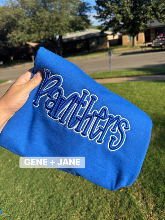 Panthers 3d Embroidered on Royal