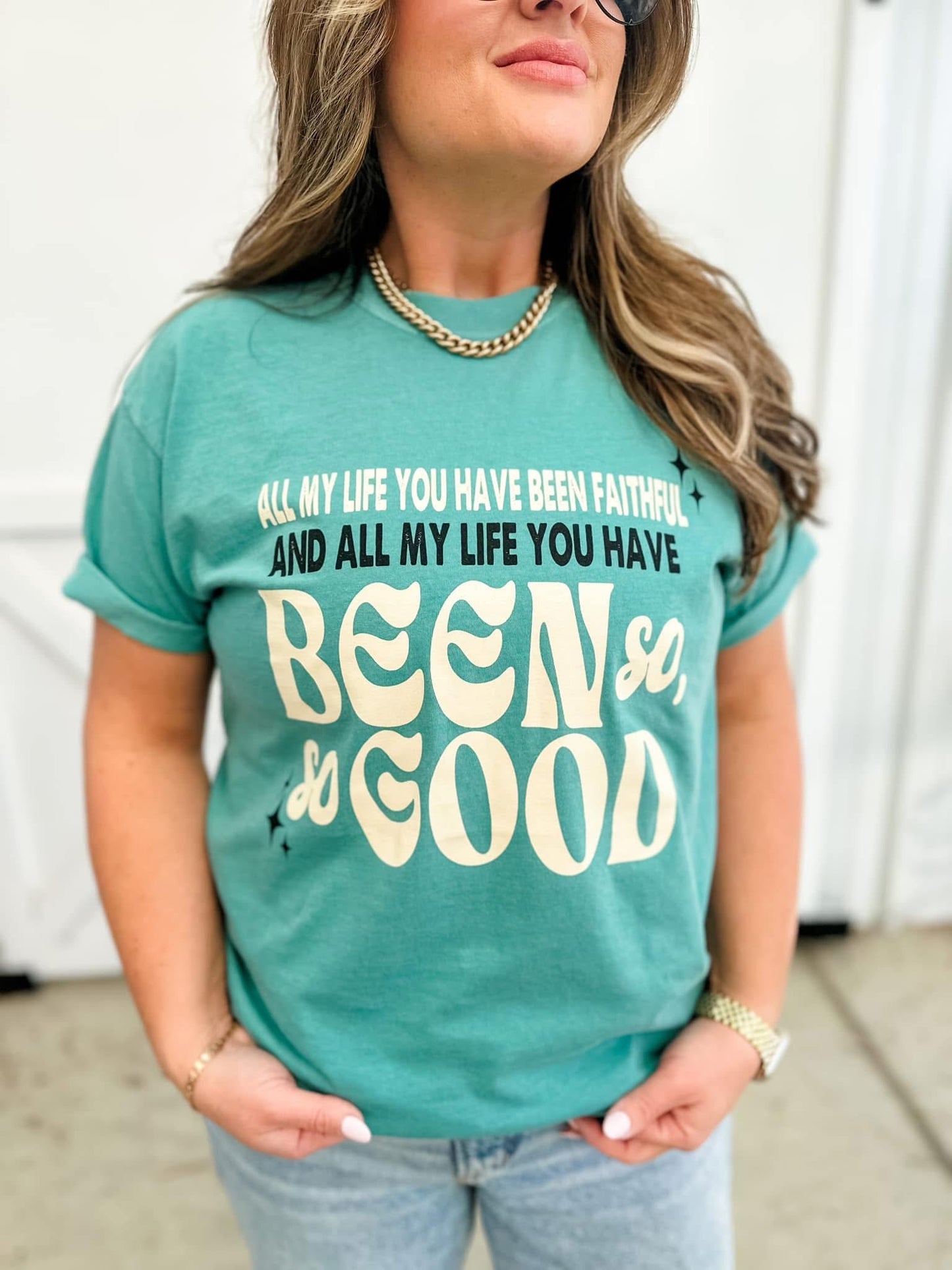 All My Life You Have Been Faithful Seafoam Tee