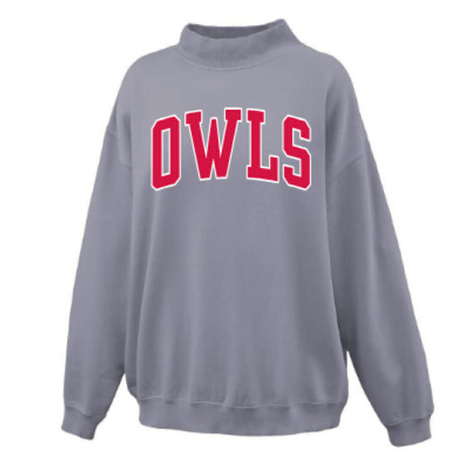 Owls Gray Mockneck - LATE JUNE ETA (Preorder)