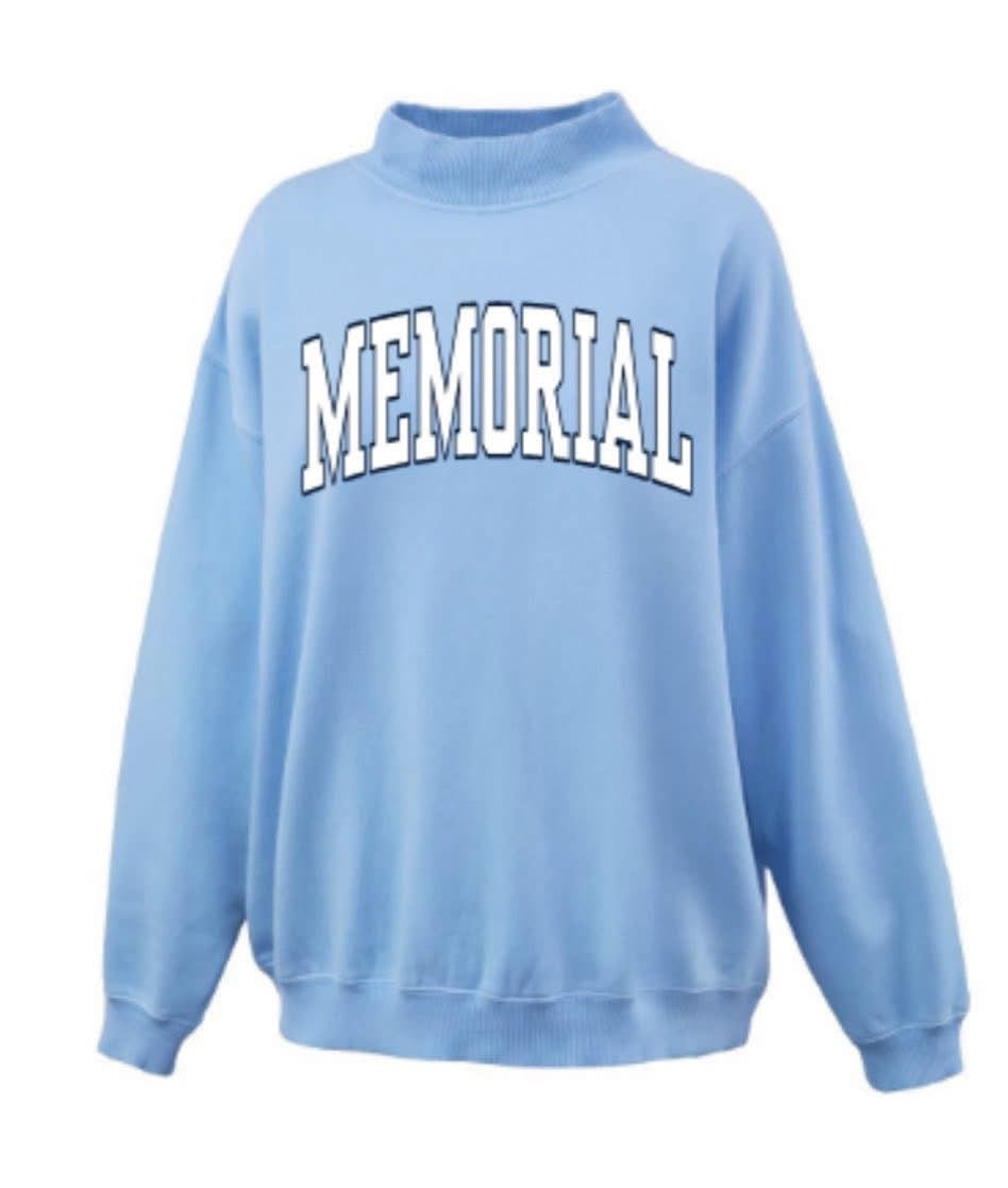 Memorial Light Blue Mockneck - LATE JUNE ETA (Preorder)