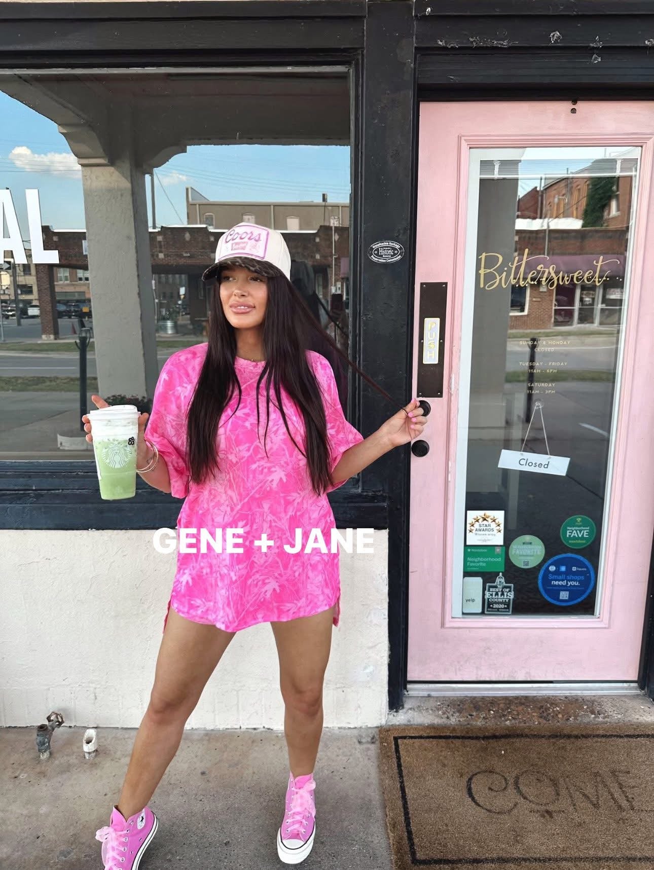 Pink Camo Biker Set