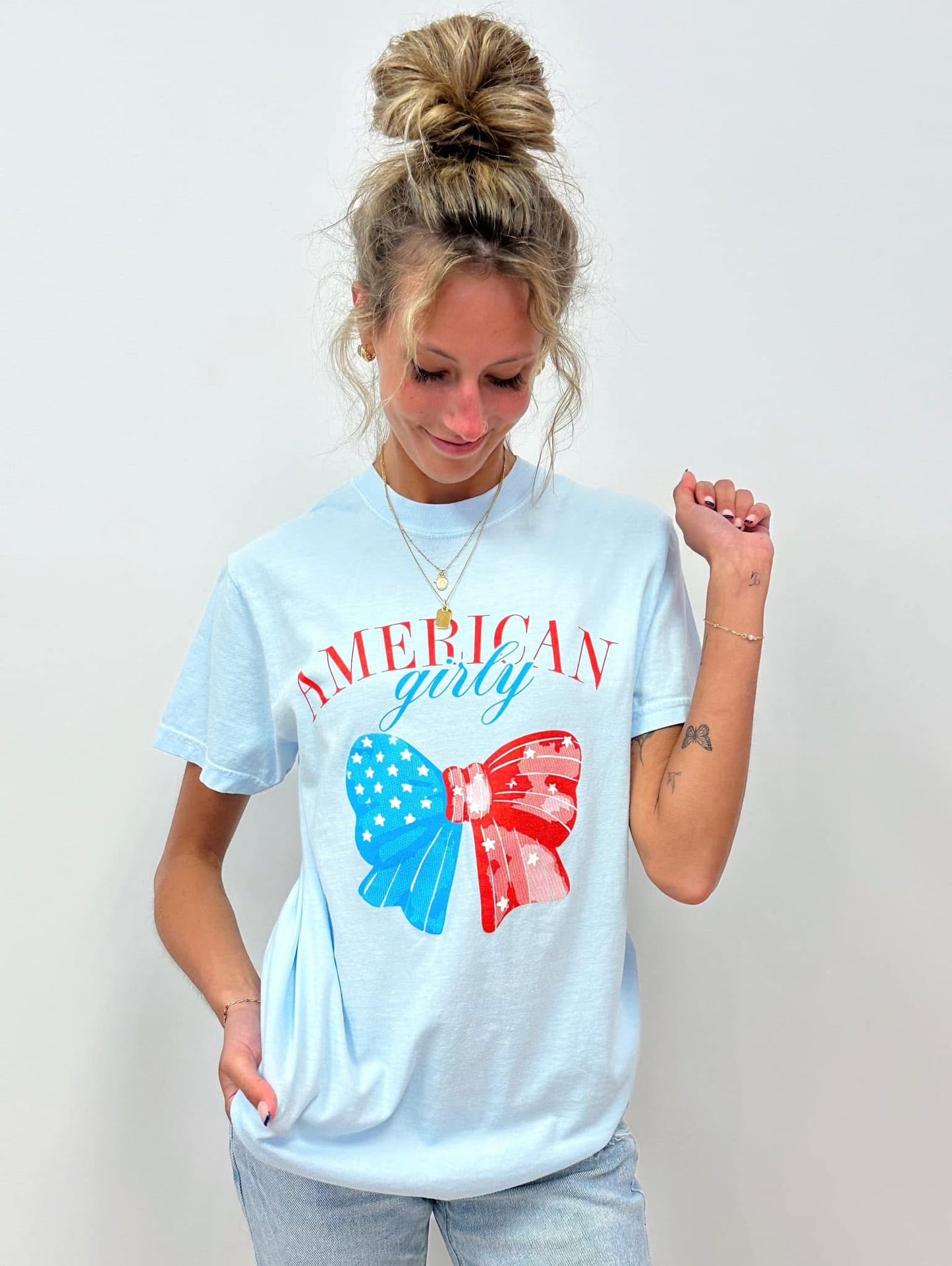 American Girly Comfort Colors Tee