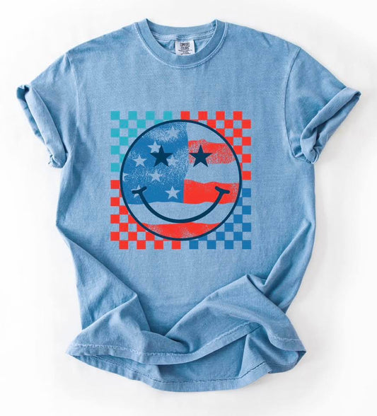 Patriotic Smiles and Stars Tee